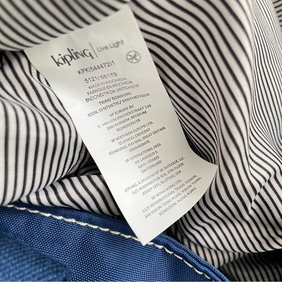 Kipling Asseni Blue Shoulder Tote Bag - Picture 11 of 13